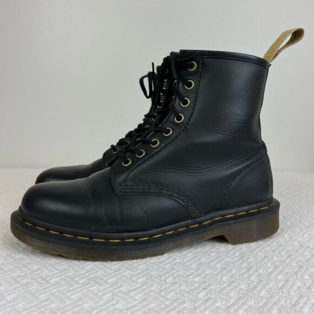 Dr Doc Docs Martens Women’s 14045 Vegan Felix Combat Lace Up Boots UK 7 US 9 Bla